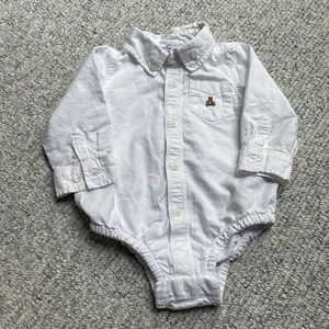 Baby gap white button down onesie. 6-12 months